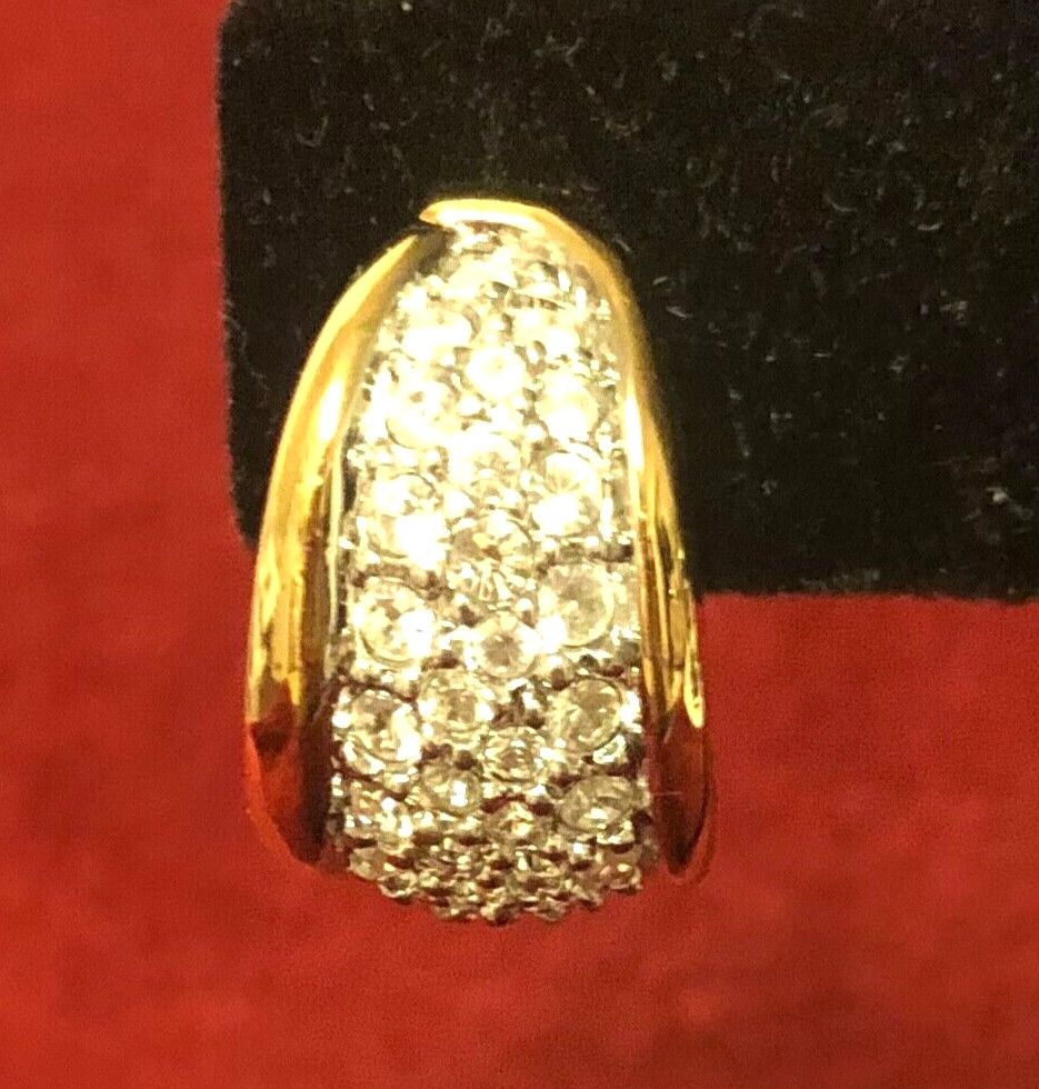 VTG SWAROVSKI Jeweler’s Collection Gold-Plated EARRINGS SWAN+SIGNATURE+COPYRIGHT