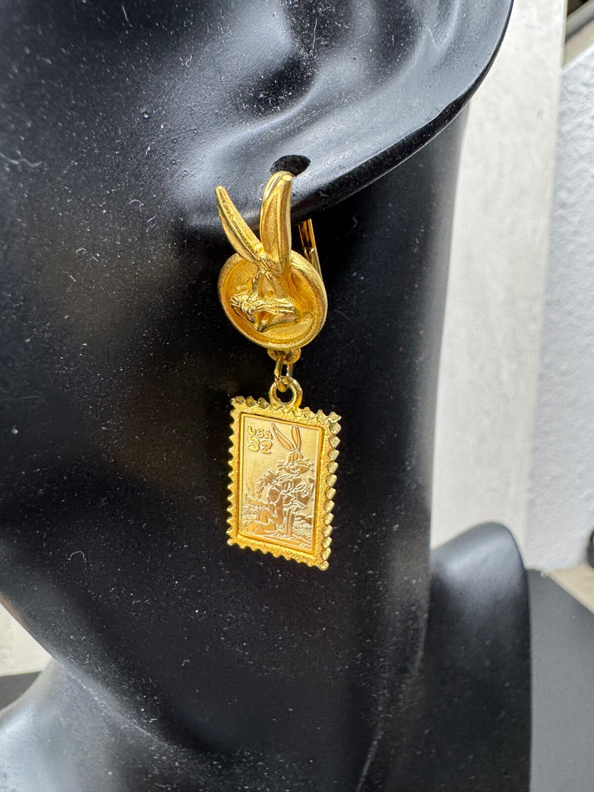 Vintage 1997 Looney Tunes Stamp Collection Earrings