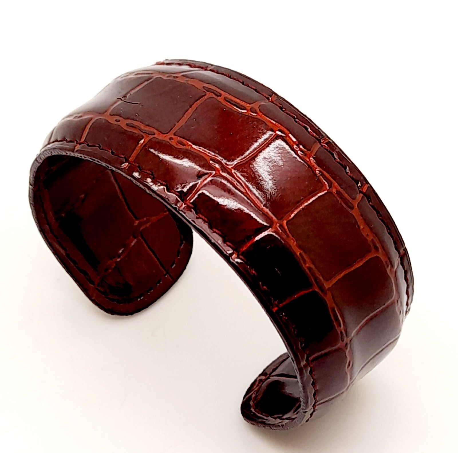 fashion Western Tribal Faux Snakeskin Burgundy 1.15 ‘Wide Cuff bangle Bracelet