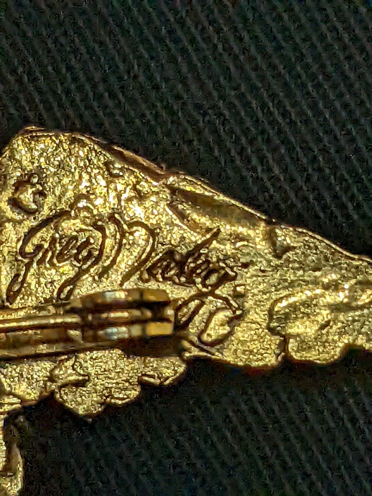 Vintage Signed Cherub Angel Brooch Pink Crystal Heart Dangle Gold Tone Pin 2.5″