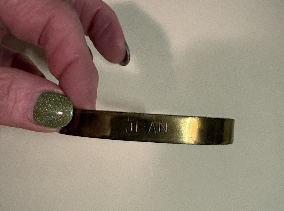 Vintage Brass Thick ID Bracelet monogrammed