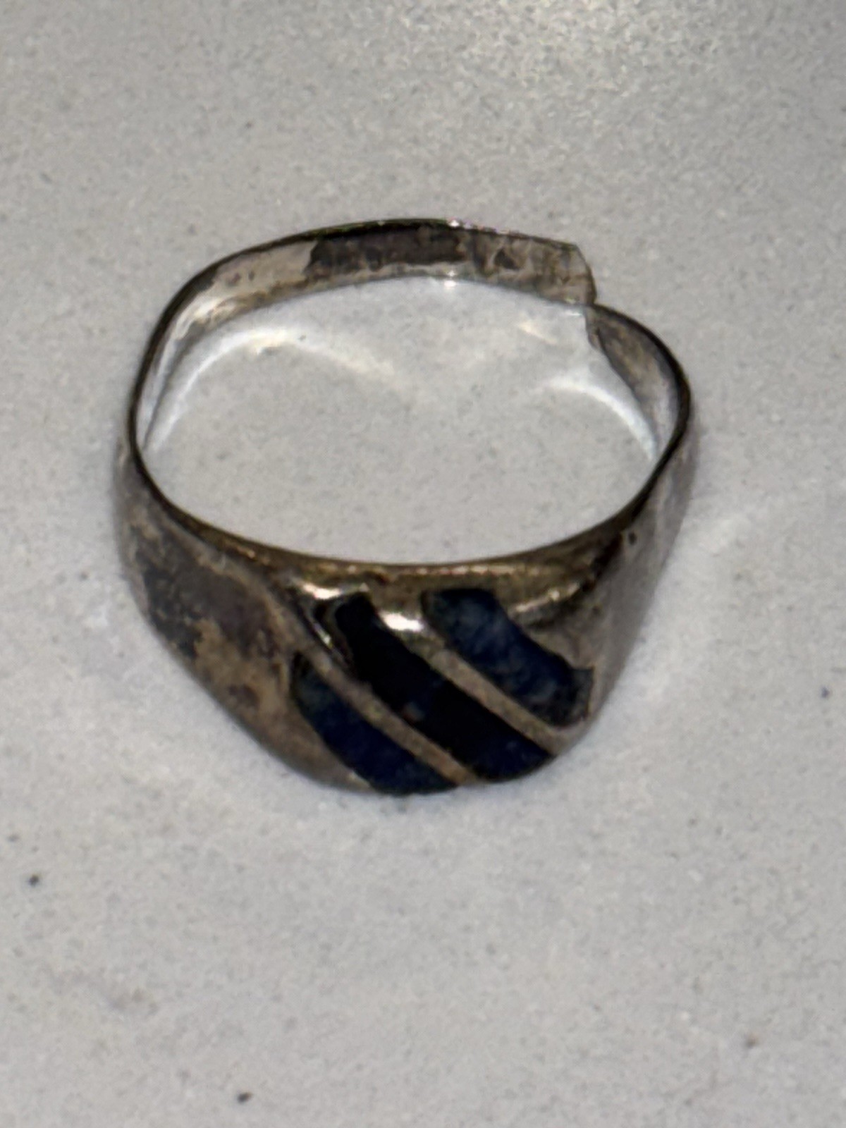 VTG Sodalite Sterling Silver 0.925 Men’s pinky