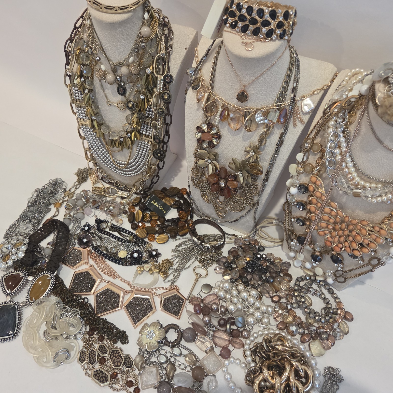 Large Lot of Signed Designer Costume Jewelry 42 Items 5.5 Lbs Cookie Lee Chico’s