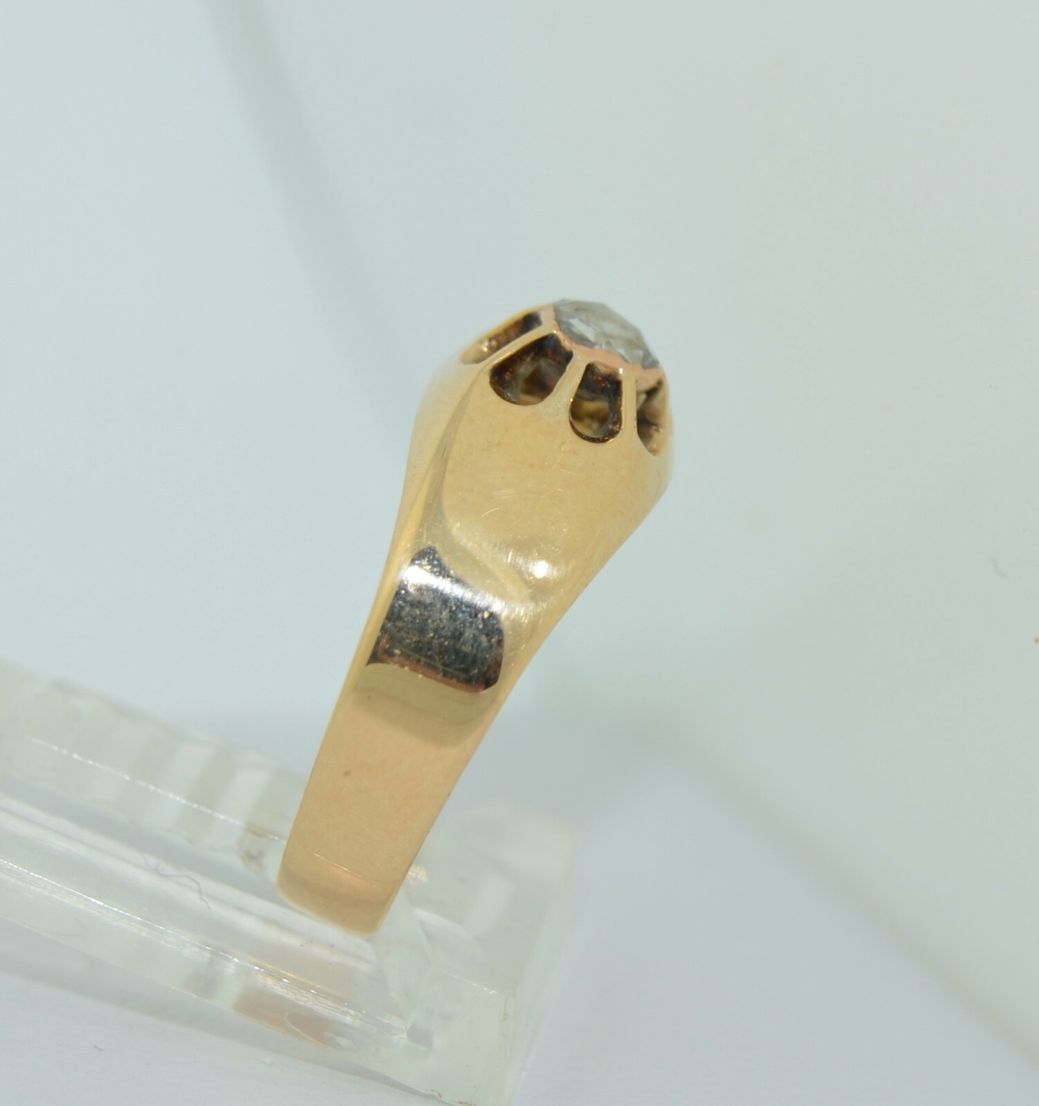 Georgian 14K Rose Cut Diamond Ring