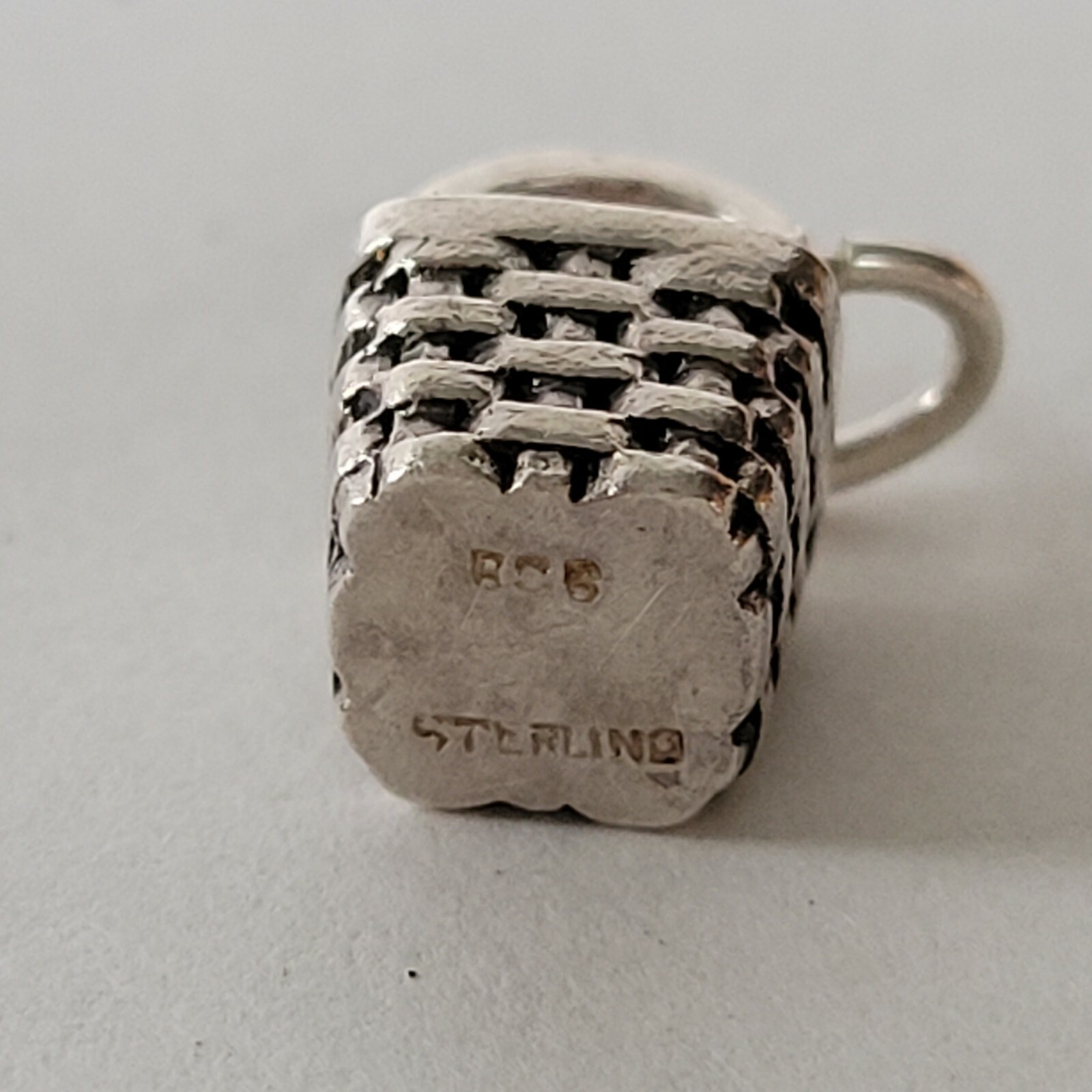 Brown County Baskets Berry Basket Mini Charm Sterling Silver