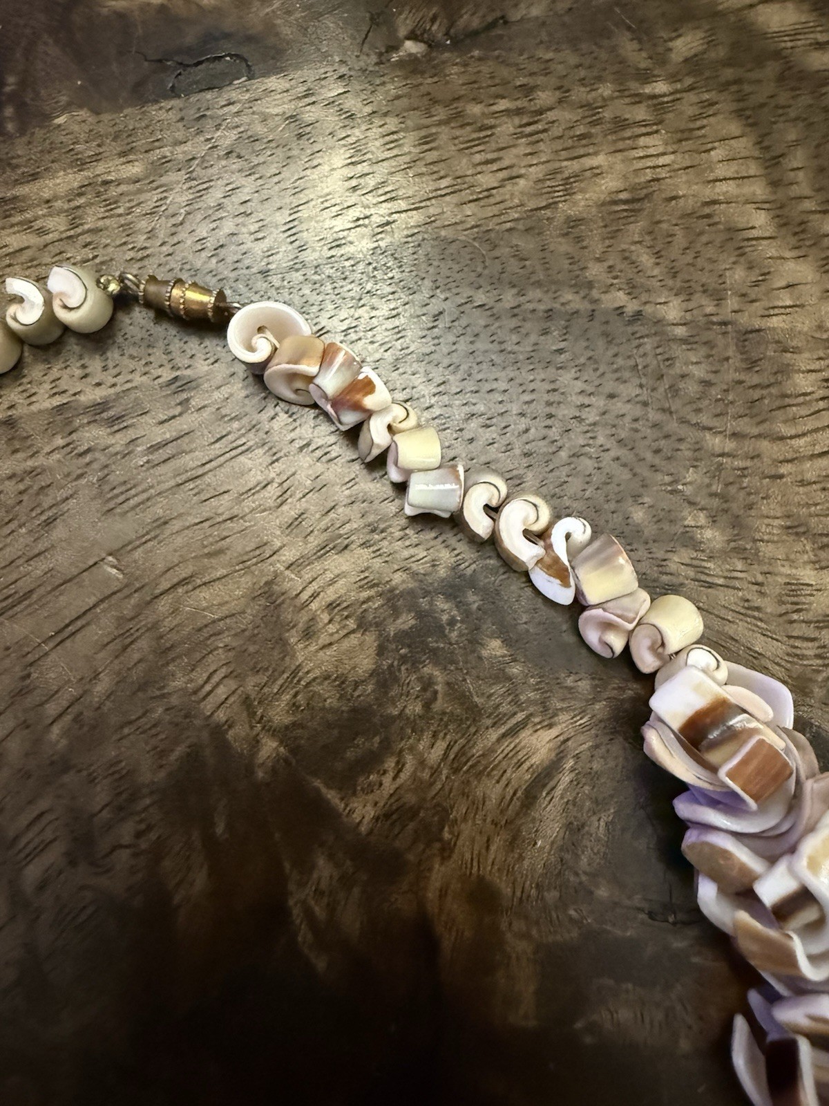 Striking Vintage Multicolor Shell Slice Hawaiian Necklace for Beach/Summer, 20”