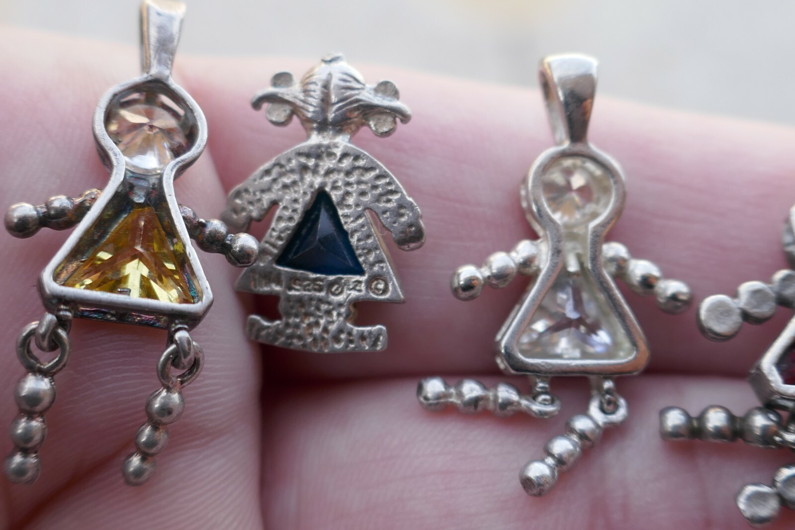 Lot of 5 – Vintage Sterling Articulated People Charms – 10.9 Grams