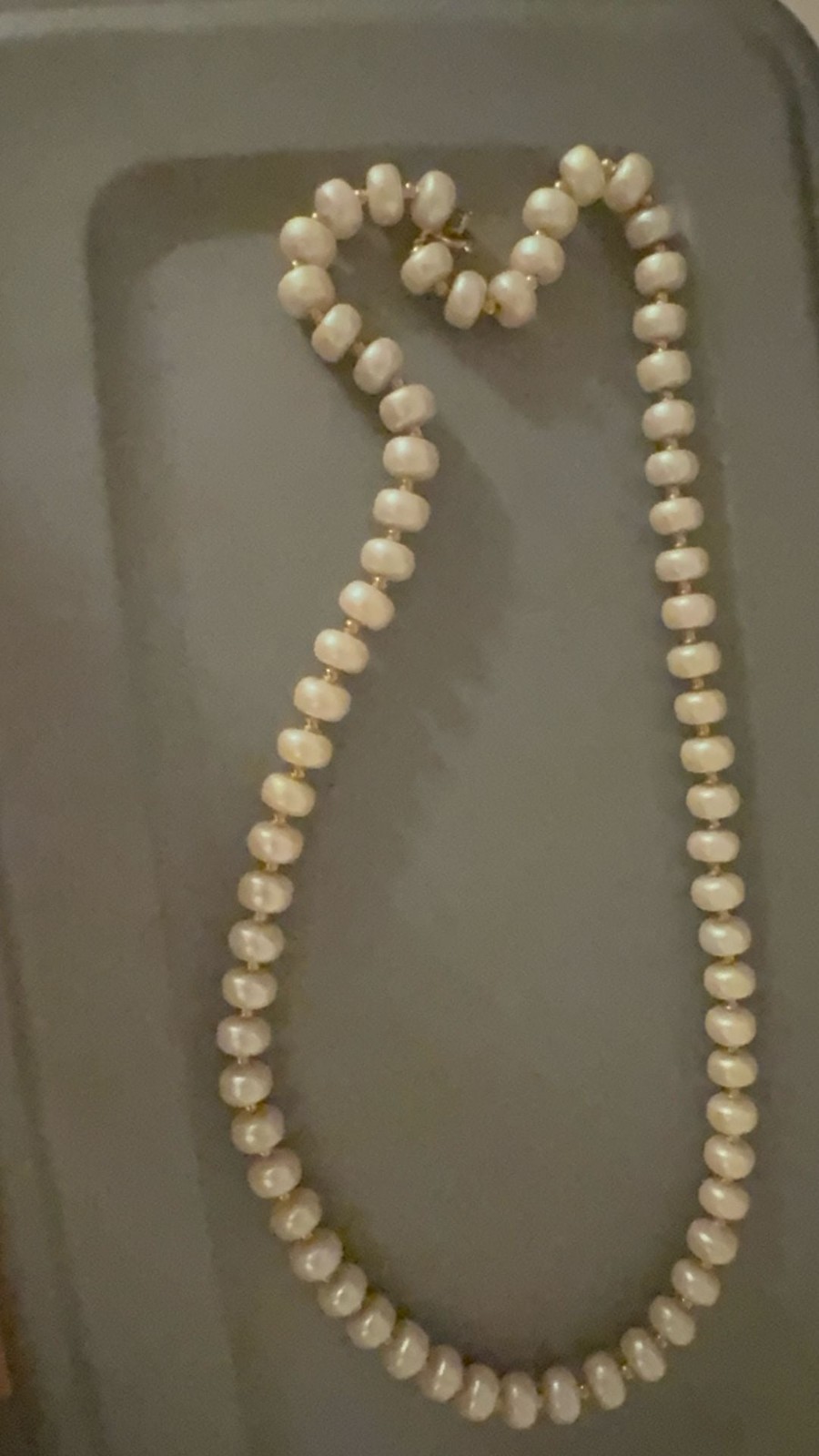 Vintage Napier Freshwater Pearl and Gold Tone Bead Necklace