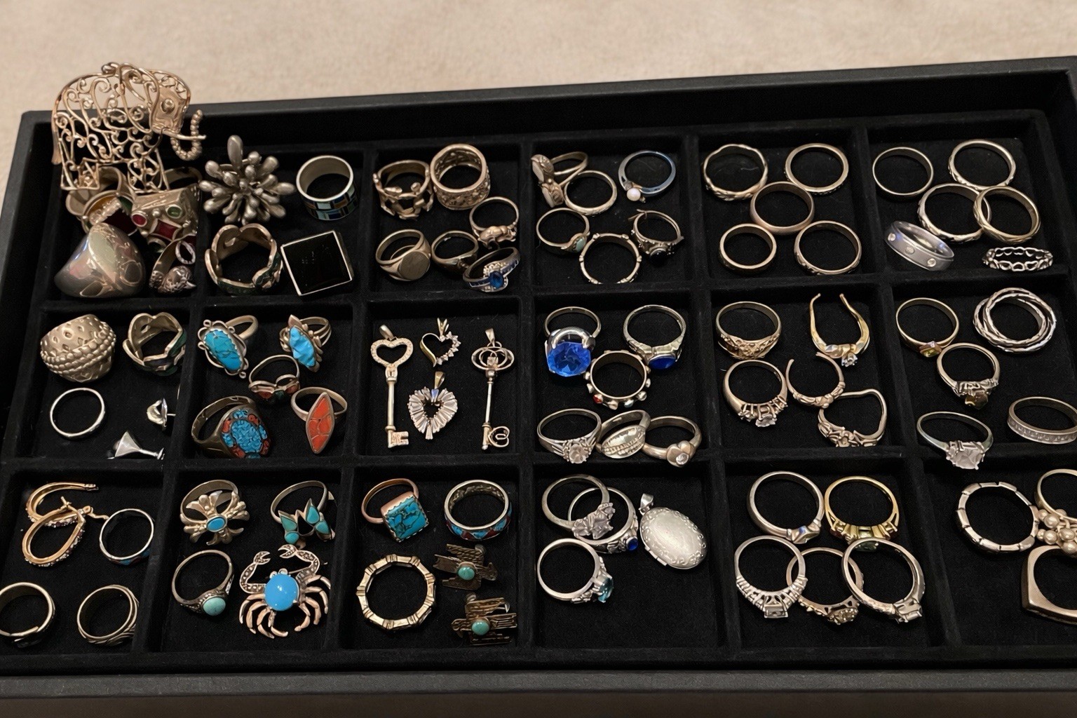 Vintage Mixed Estate Jewelry Mystery Lot – One Gallon Bag – 925 SILVER INCLUDED!