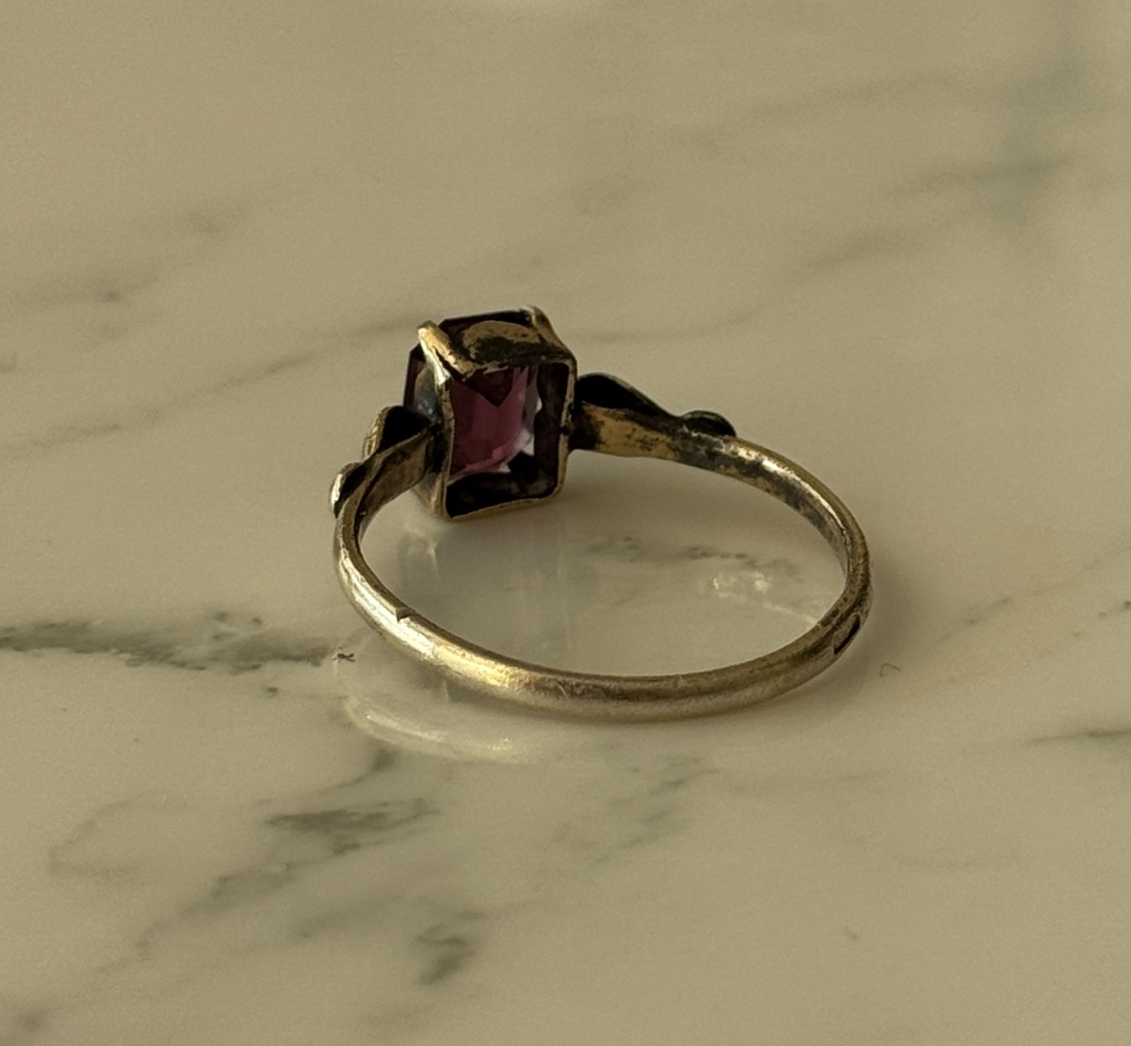 USSR 875 Silver Ring – Vintage Soviet Women’s Jewelry Size 9 / 19