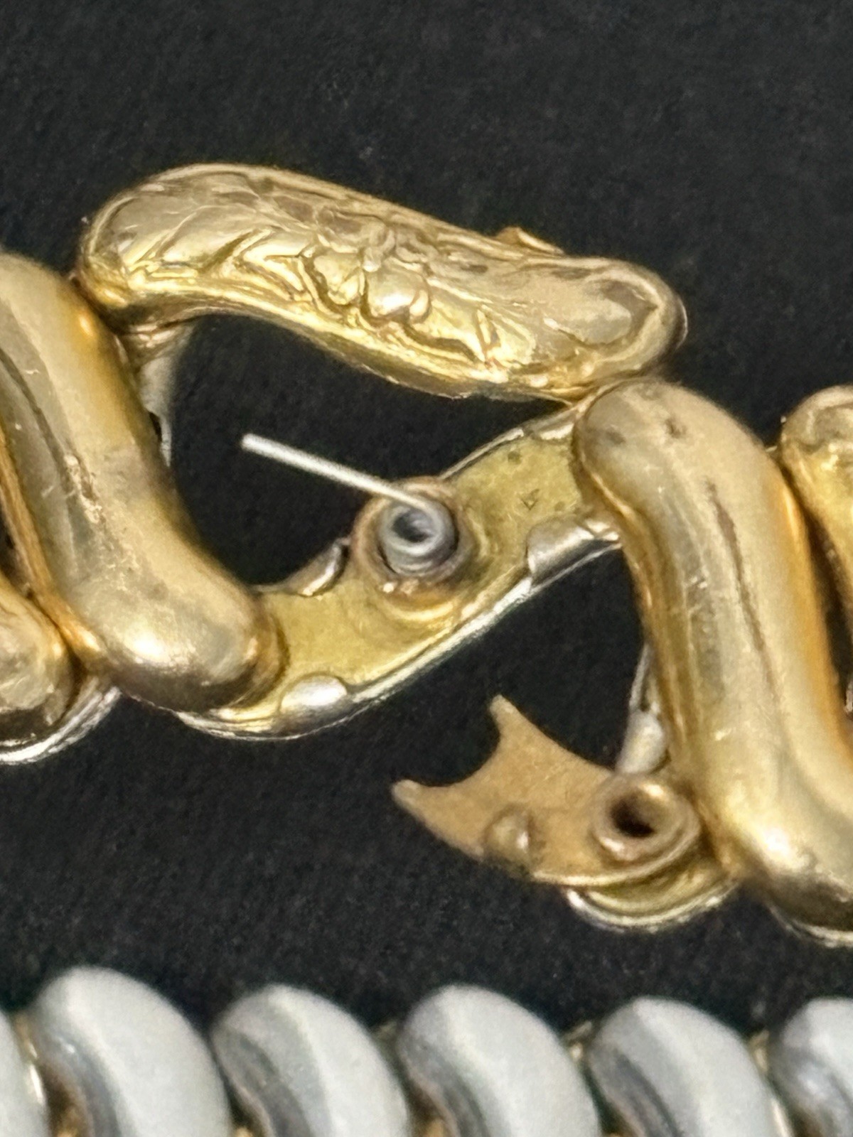 Vintage American Queen Sweetheart Bracelet Etched Gold Filled NEED REPAIR
