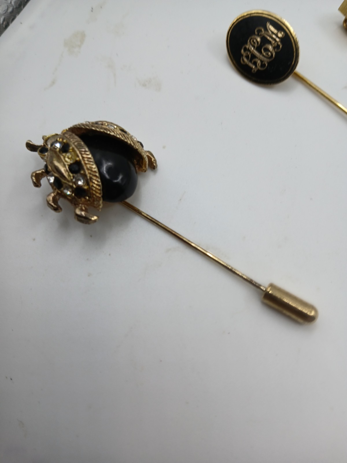 Wholesale Lot of Assorted Vintage Hat Pins. Lady Bug. Rhinestones and More