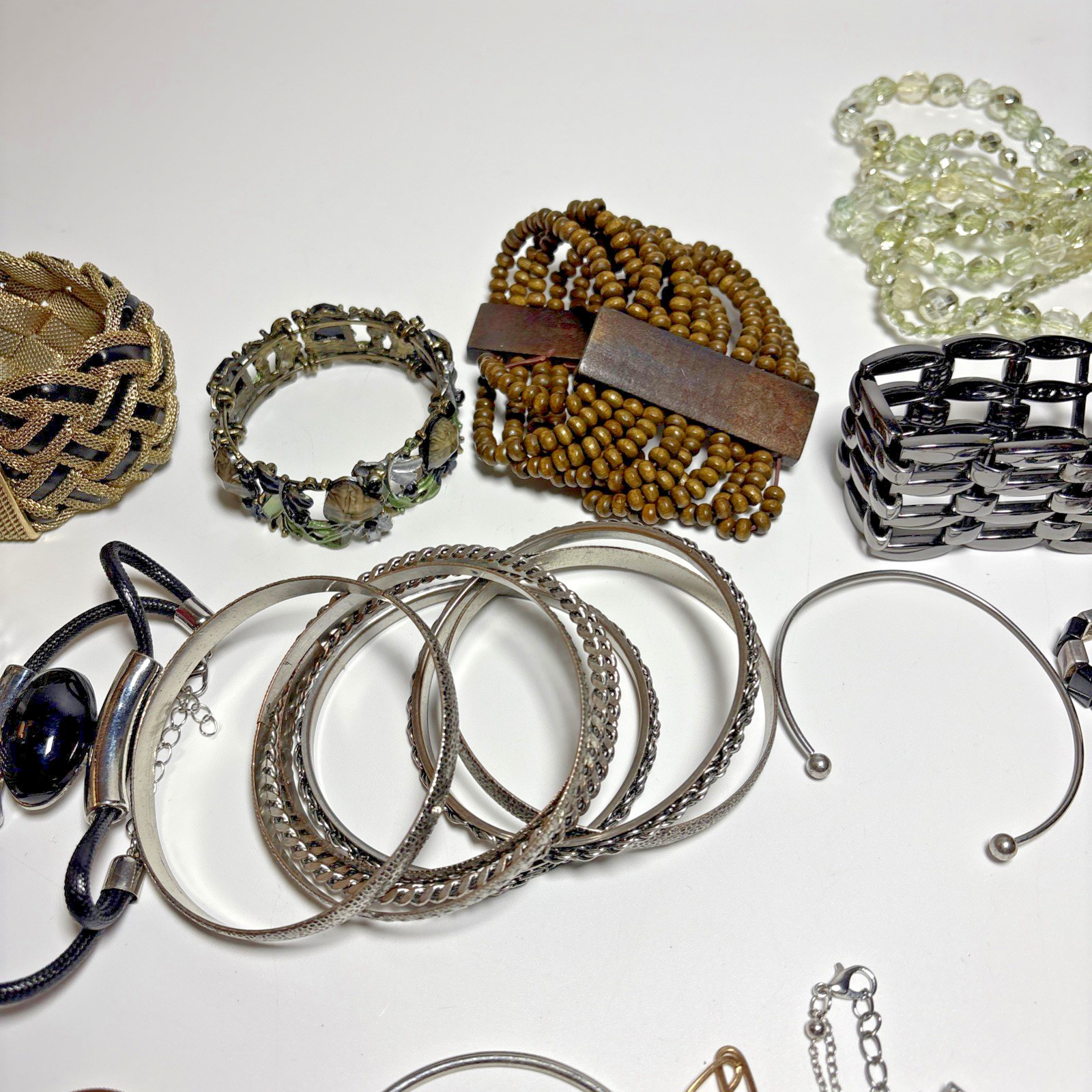 Vintage Costume Jewelry Bracelet Lot • Mixed Styles • Fashion Accessory Bundle