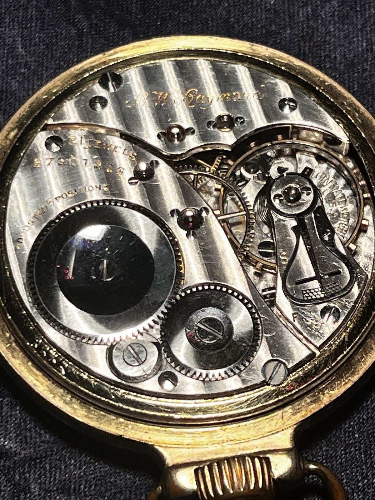 Antique 1925 Elgin B.W. Raymond Railroad Grade 478 Pocket Watch – 21 Jewel 12kt