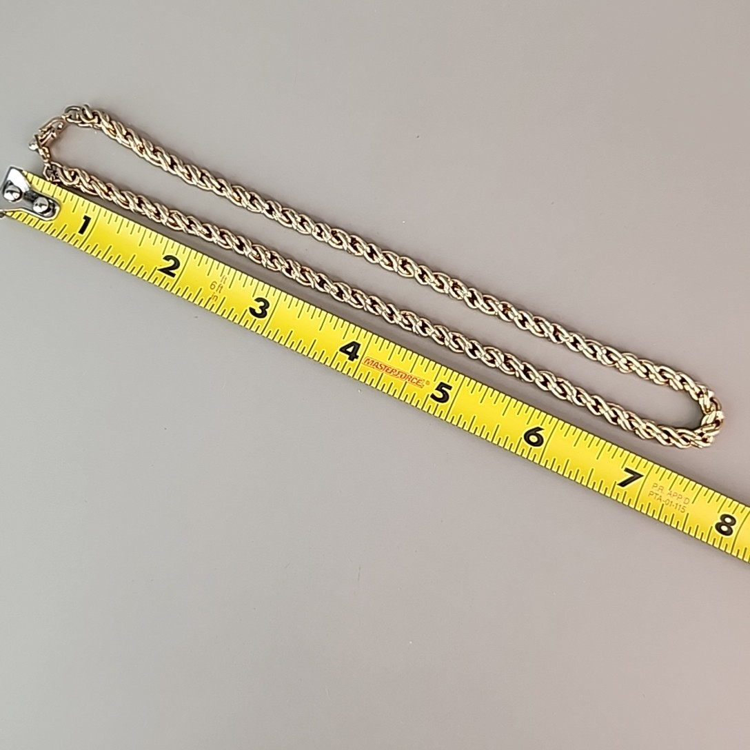 Vintage Christian Dior Rope Chain Necklace 4mm SHORT 15″