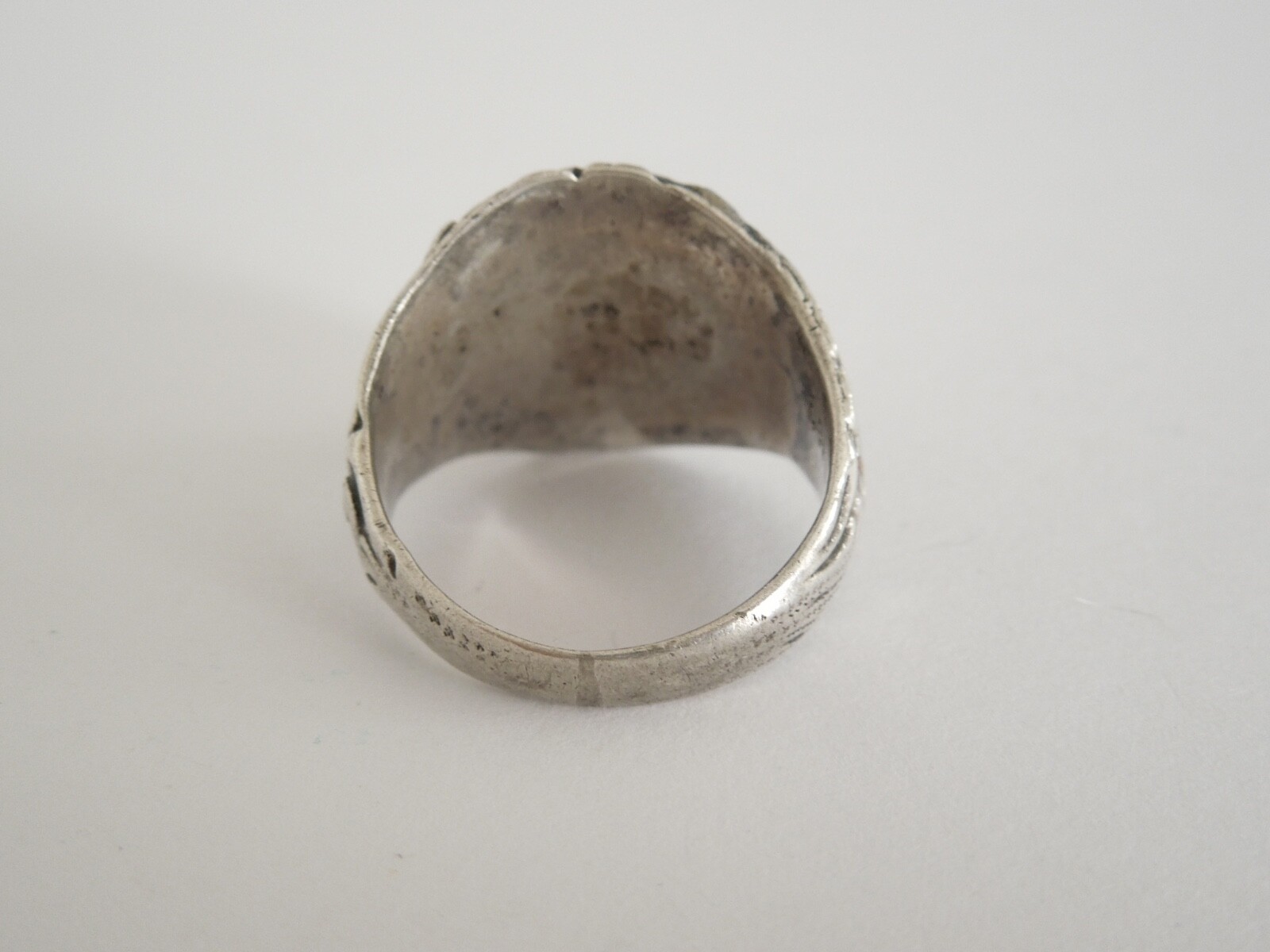800 Silver Signet Ring Monogram WvT 9.5 G/Gr.57