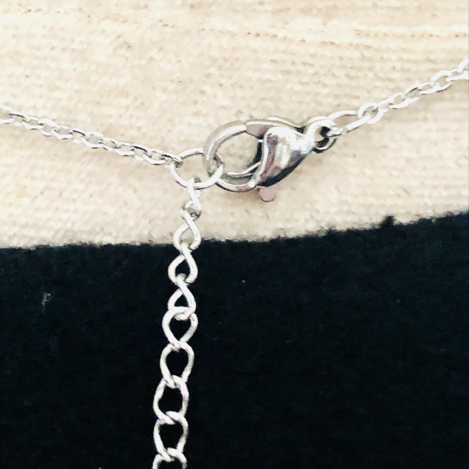 Dainty Rhinestone Love Cursive Word Pendant Necklace Silver Tone Adjustable 21”