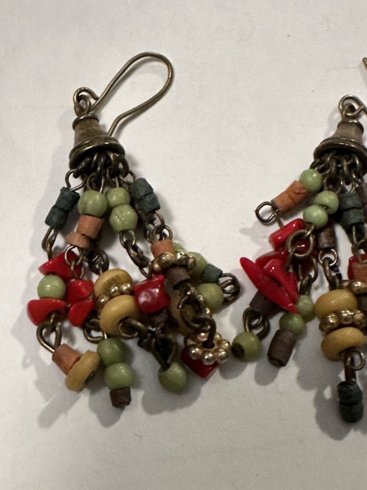 2” BRASS PLATED BOHO PIERCED EARRINGS-COSTUME JEWELRY