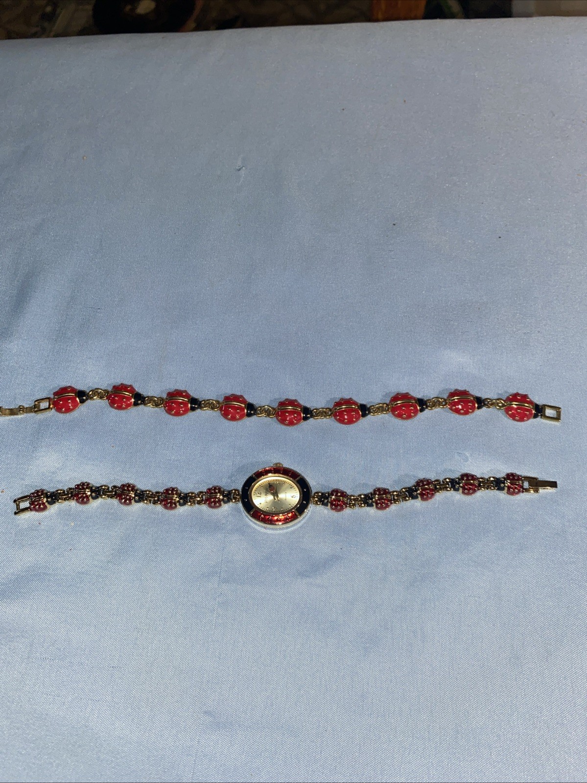 Joan Rivers Collection Ladybug Watch & Bracelet Vintage