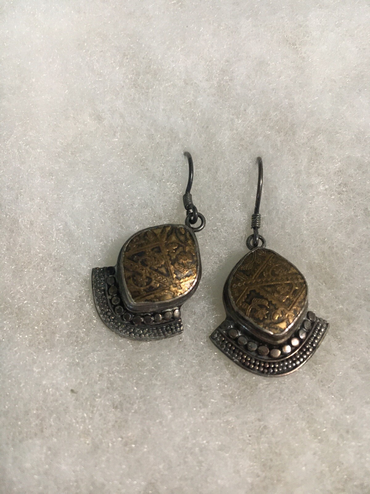 Brown/Bronze Color Set W/ Multiple Strand Necklace, .925 Earrings, See Descrip.