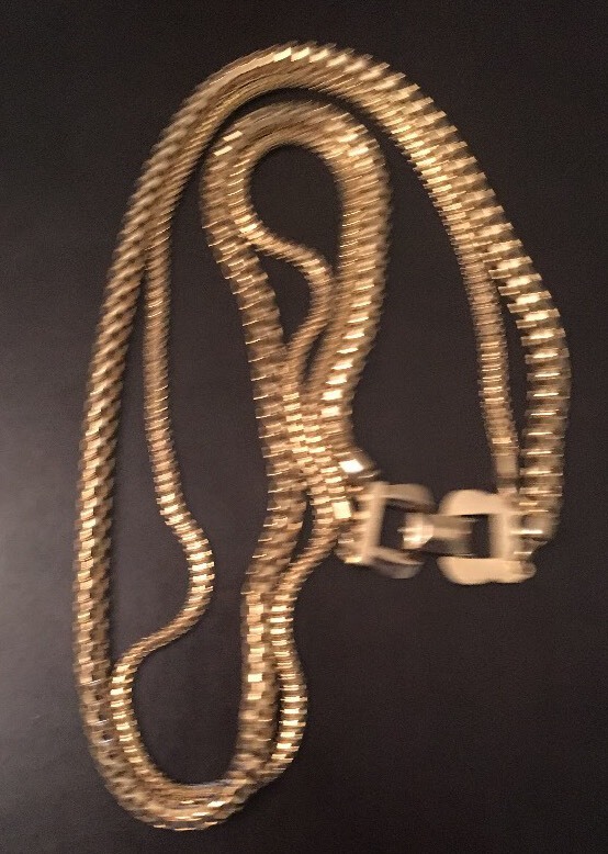 Gold Tone Collar Double Chain -21 “
