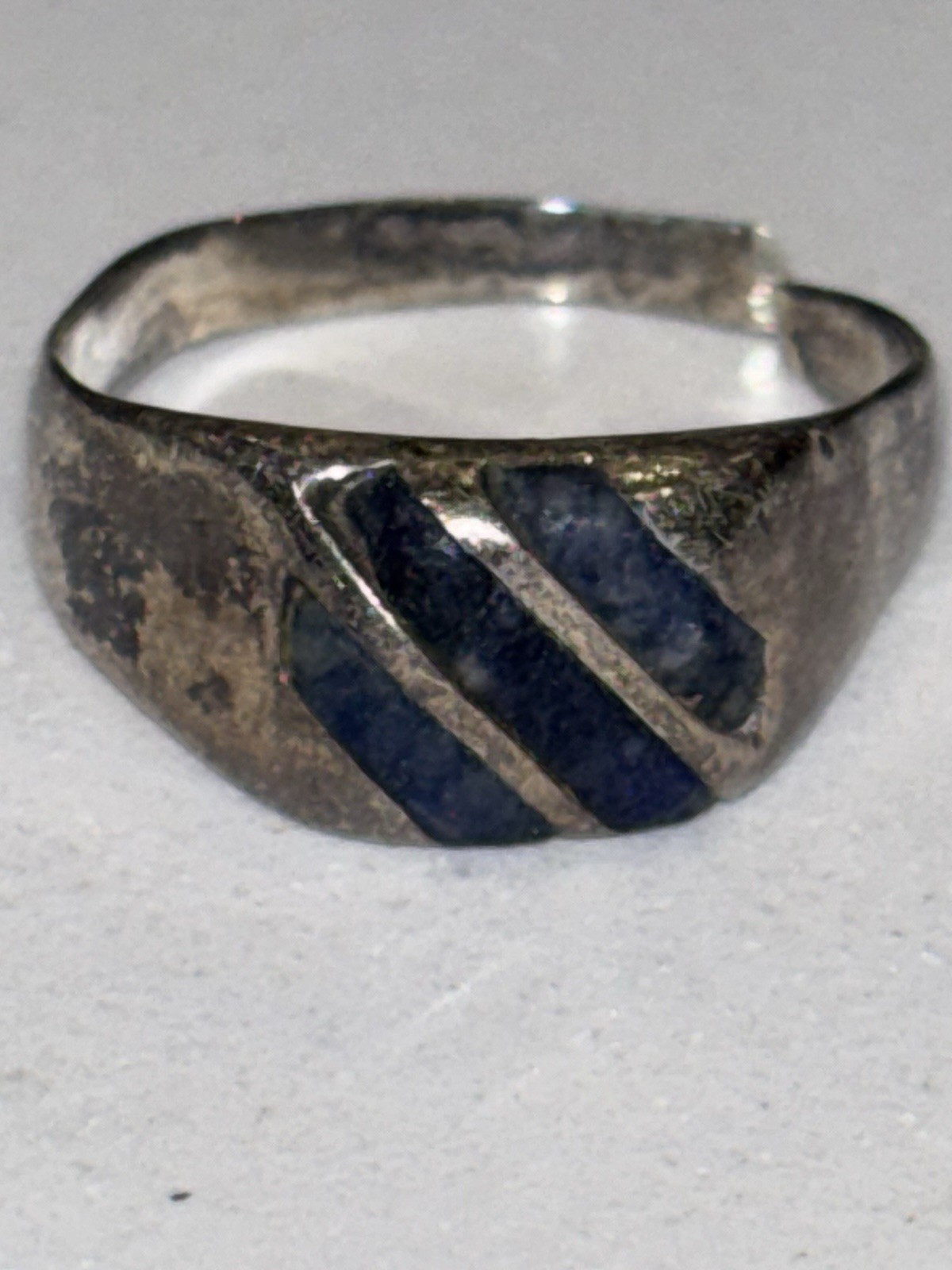 VTG Sodalite Sterling Silver 0.925 Men’s pinky