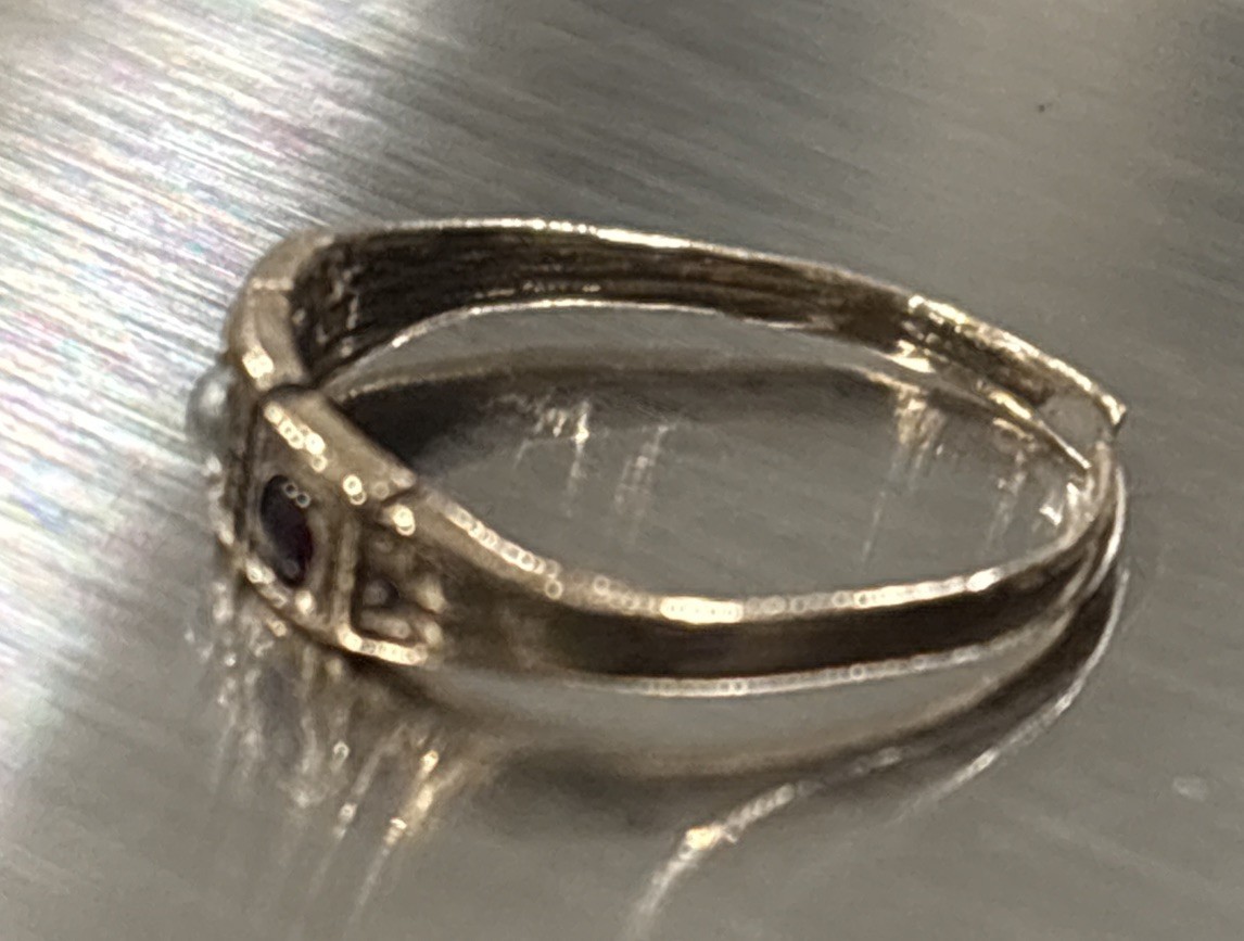 Vintage Little Nemo Gold Plated Rhinestone Childs Ring Size 1