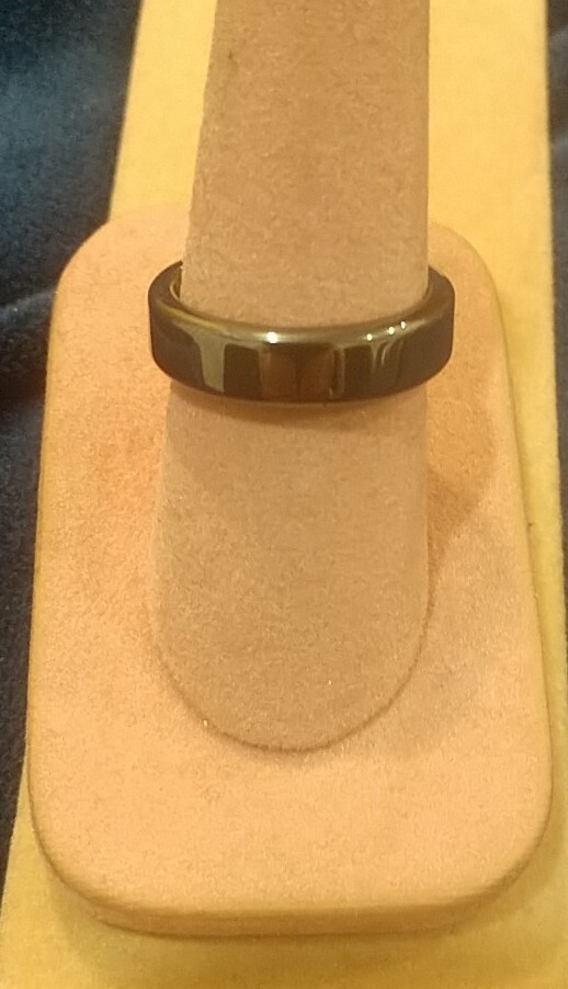 Vintage Nwot Hematite Plain Band Ring Size 8.5