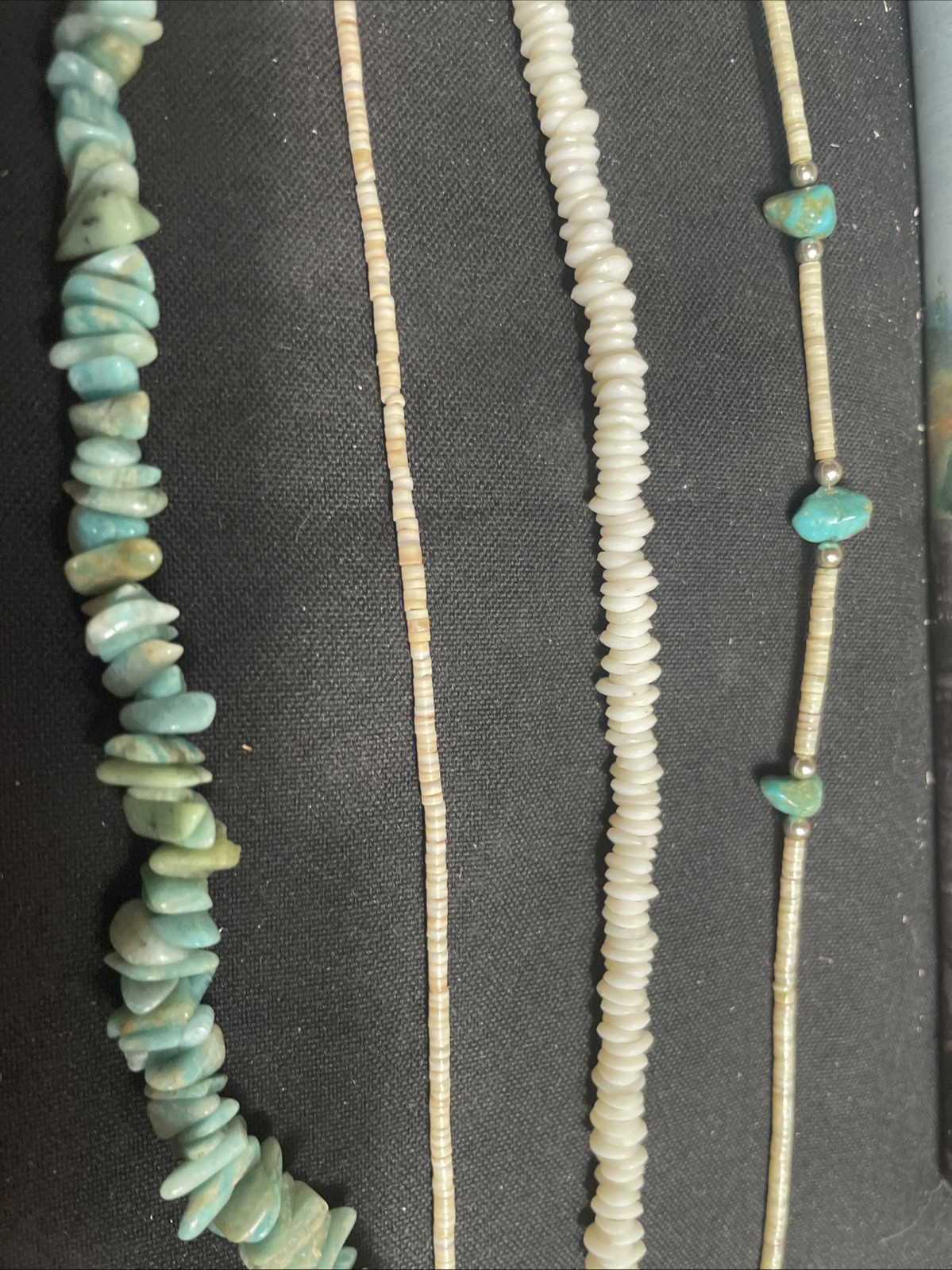 Vintage Shell Stone Strand Necklaces Mixed Lot of 5 Multicolor Unisex Adults 18”