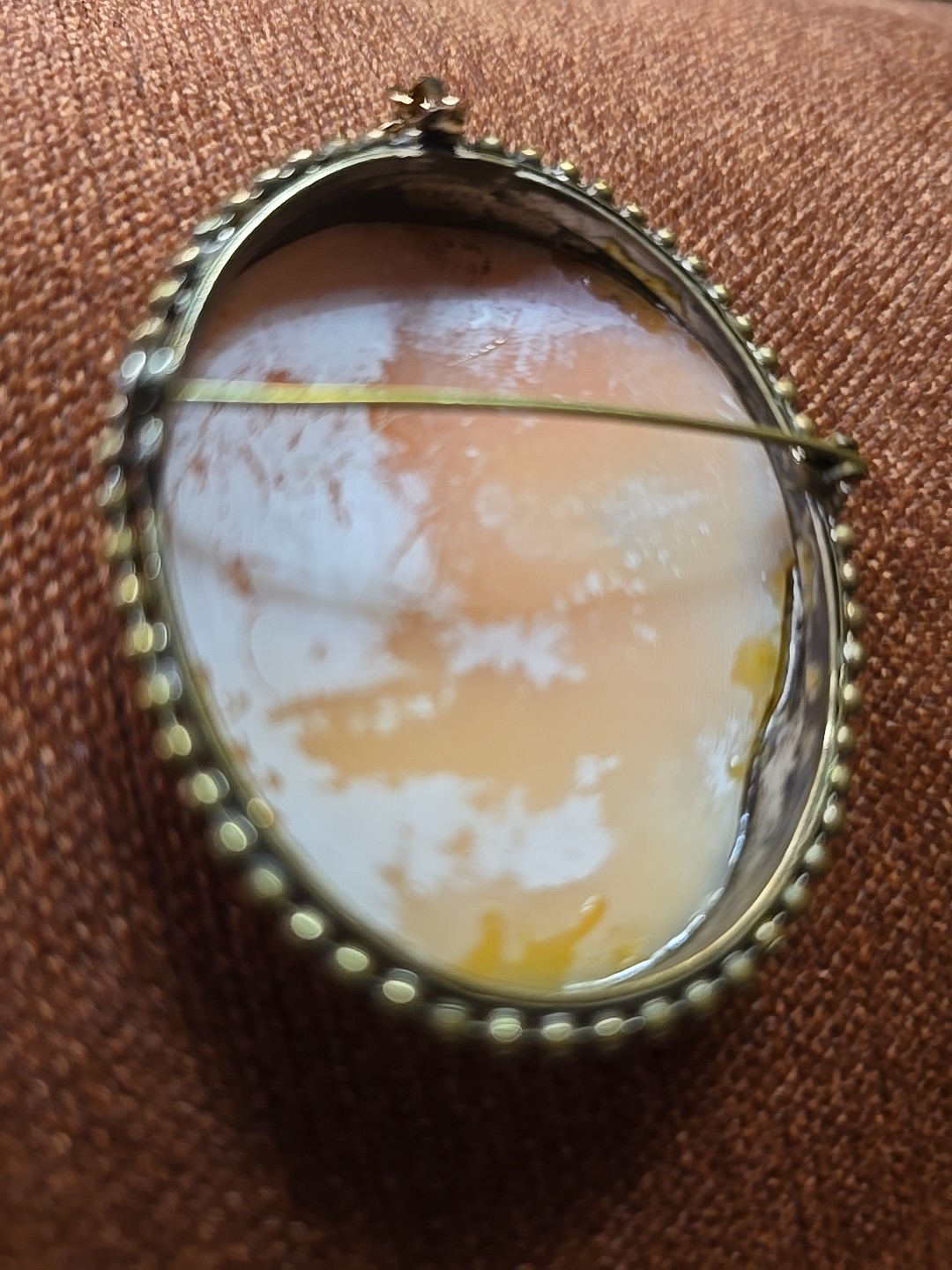 Vintage Shell Cameo Brooch Pendant