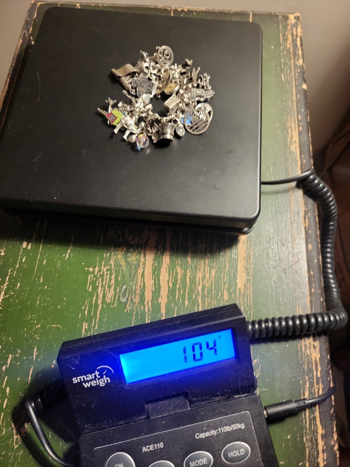 Vintage 925 Sterling Silver Loaded Charm Bracelet 104 Grams