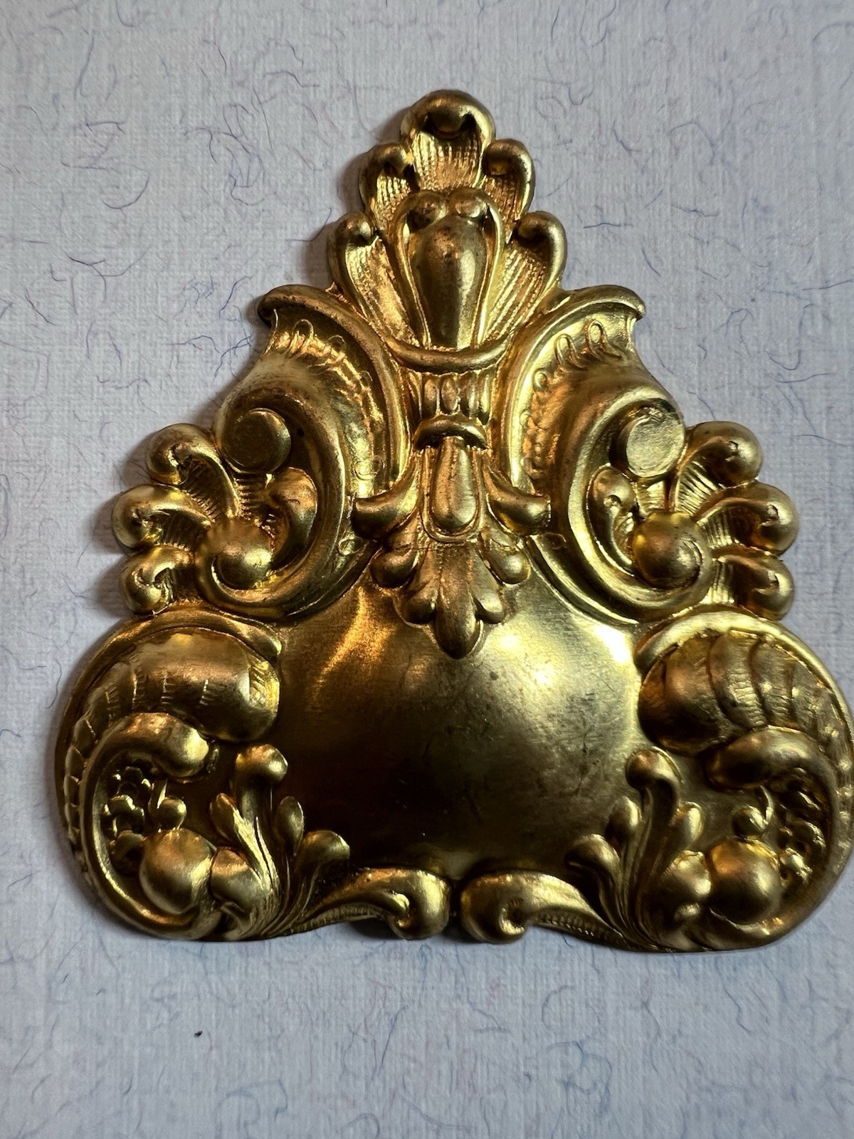 VINTAGE DECORATIVE RAW BRASS STAMPING FROM FAMOUS MAKER FOR JEWELRY/CRAFT/DECOR