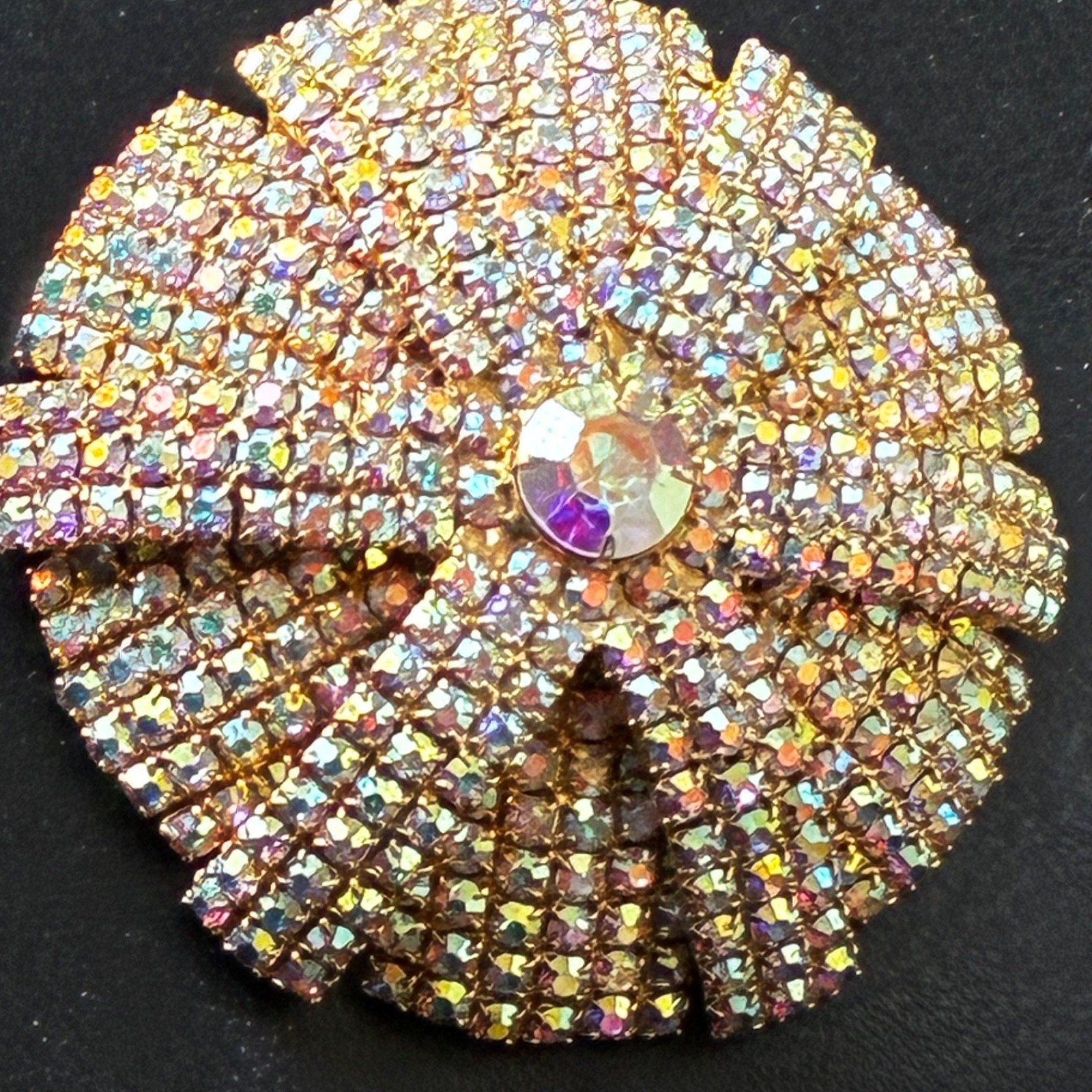 Vintage AB Crystal Brooch Pin Brooch