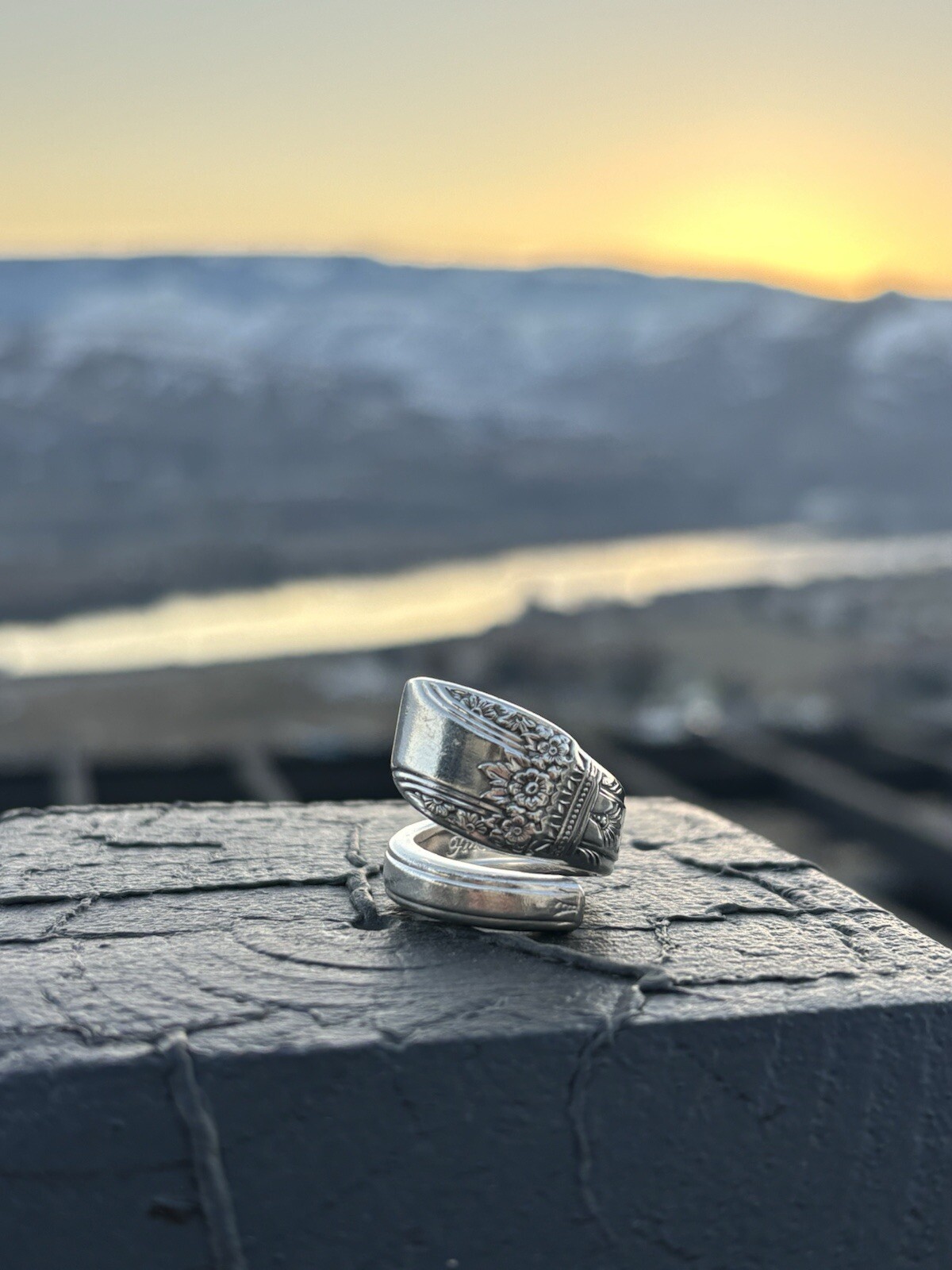 Floral/geometric Sterling Silver Spoon Rings! Made To Order, Sizes 5-12 Avail.
