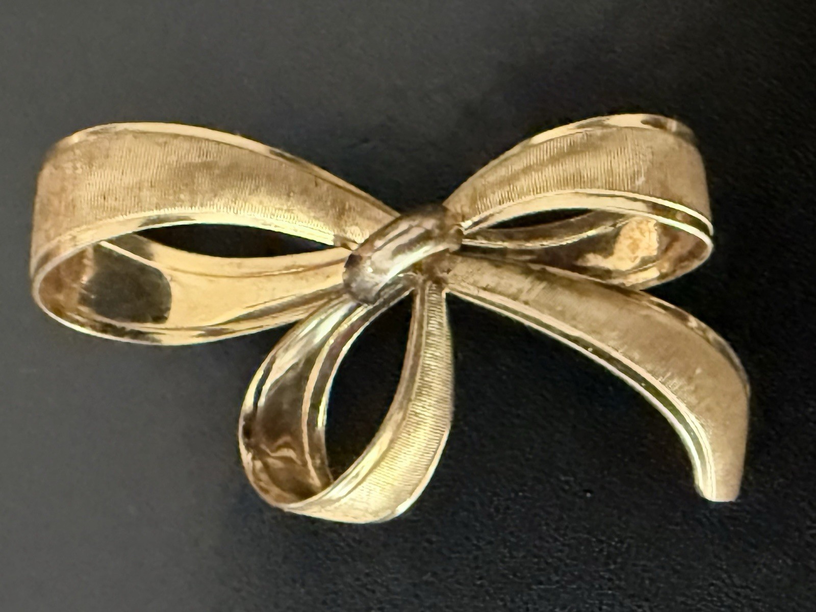 Vintage Germany Rolled Gold Bow Ribbon Brooch