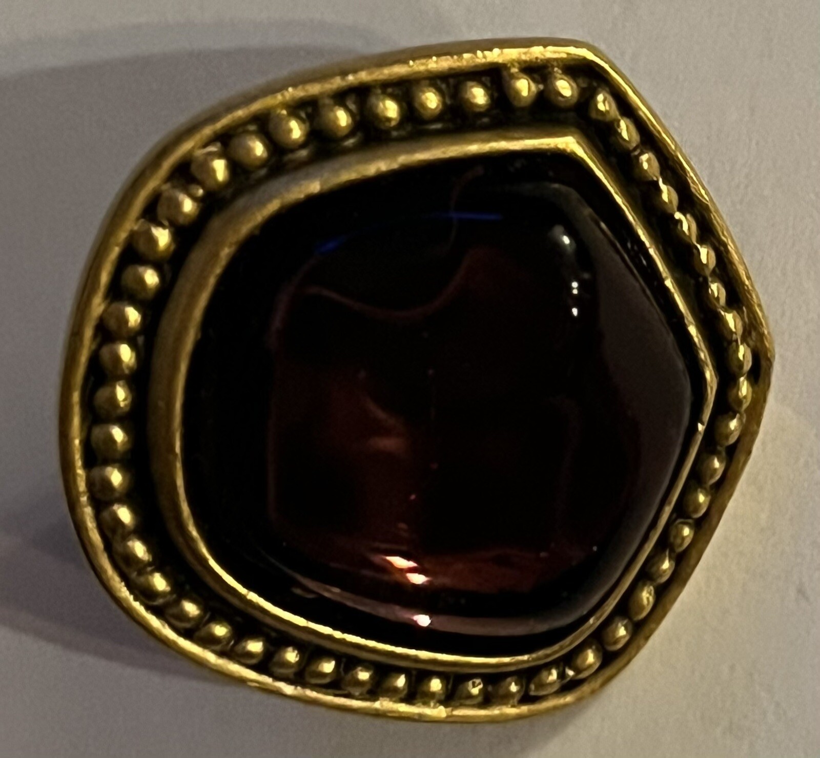 Vintage Yves Saint Laurent Metal & Resin Clip-On Earrings YSL Designer Authentic