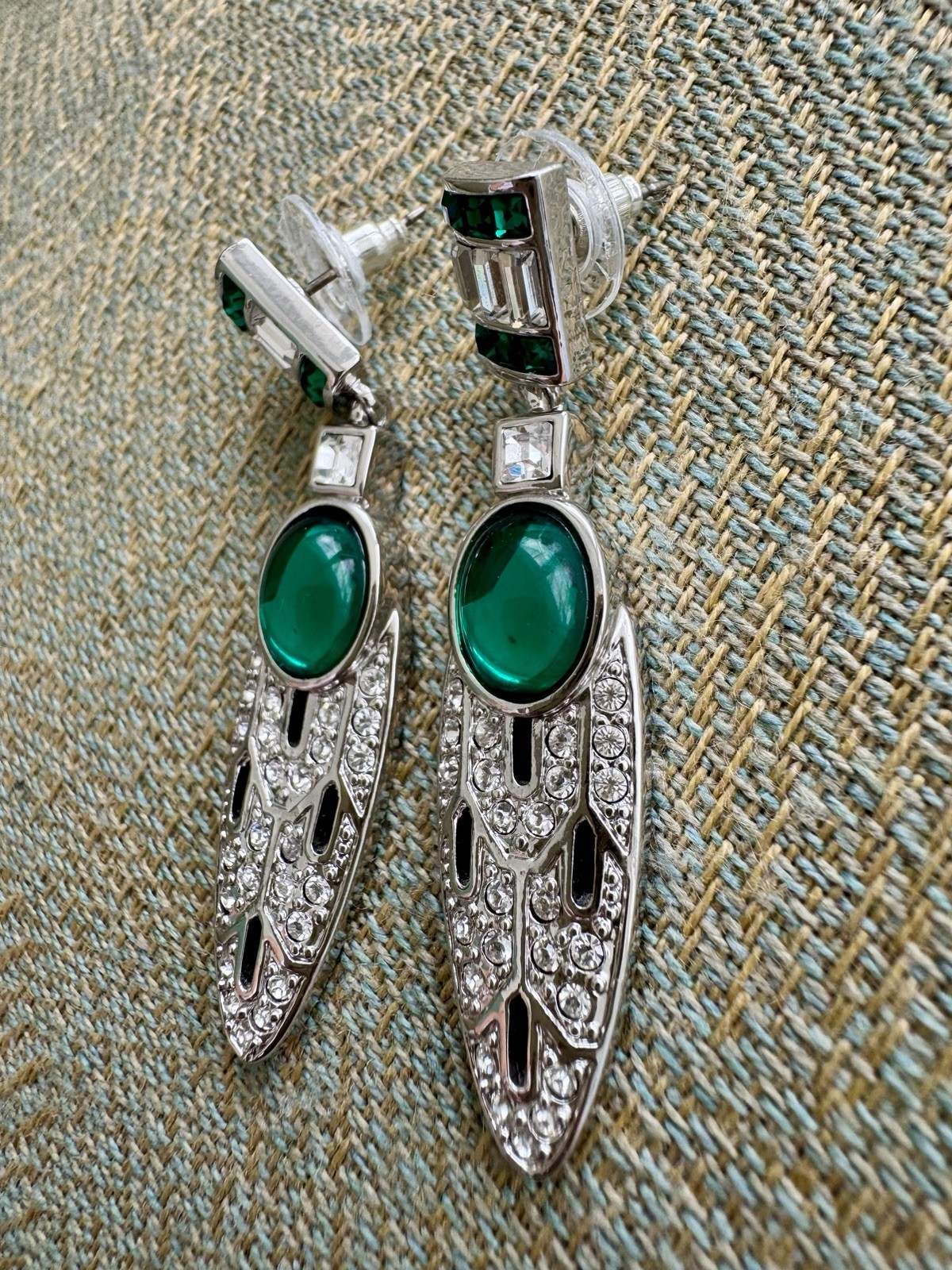 Vintage, circa unknown, designed earrings signed and designed by V&A Museum Shop