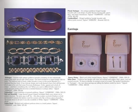 Vintage Emmons & Sarah Coventry Jewelry Collectors Guide 1949-1990s