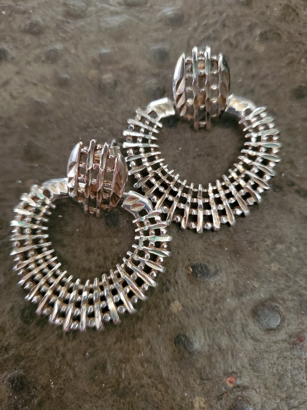 Vintage 925 Sterling Silver Dangle Earrings 10.9 grams Item 110