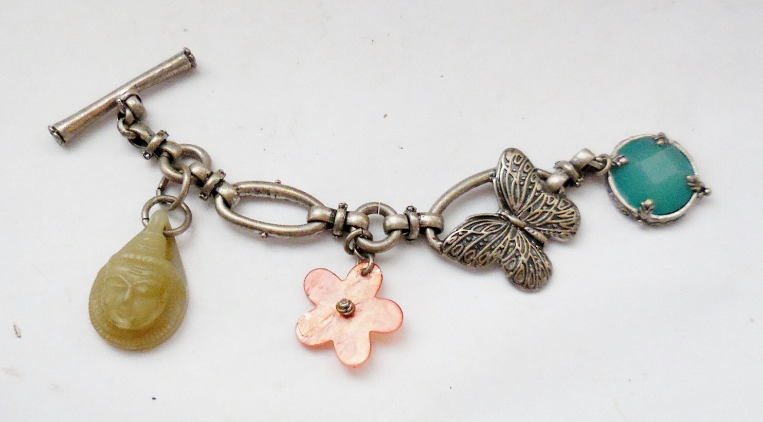 VINTAGE LUCKY BRAND CHAIN WITH CHARMS BEAUTIFUL DESIGN