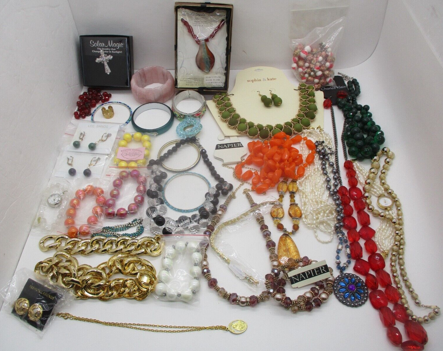 Costume Jewelry Lot, QVC, Napier, Solar Magic, Sophia & Kate, Etc
