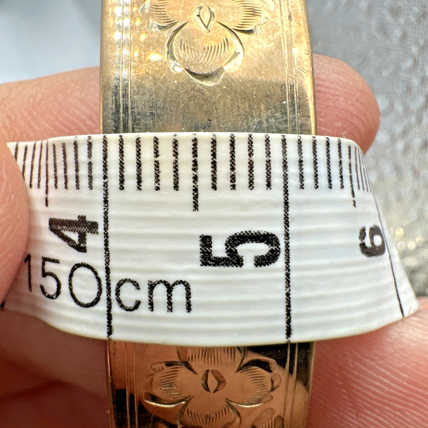 Vintage B.A. Ballou 1/20 12K Gold Filled Cuff Hinged Bracelet 22.3g, 12mm Sz 6.5