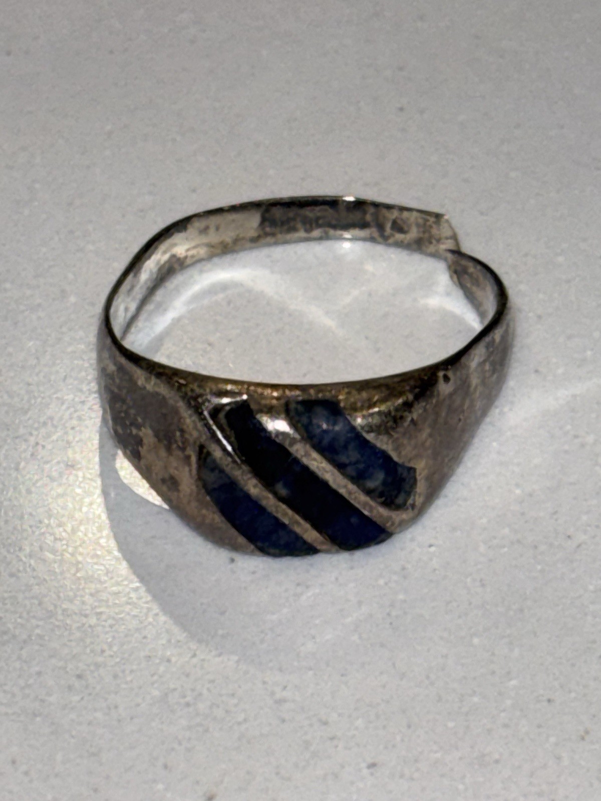 VTG Sodalite Sterling Silver 0.925 Men’s pinky