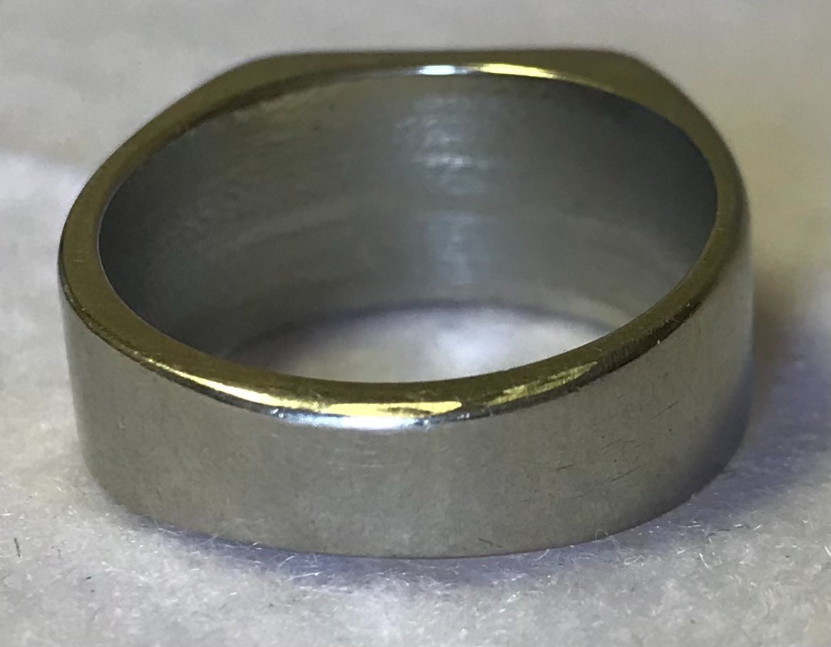 Vintage Silver Tone, Monogrammed “G” Signet Ring, Size 9 #JWL-1273