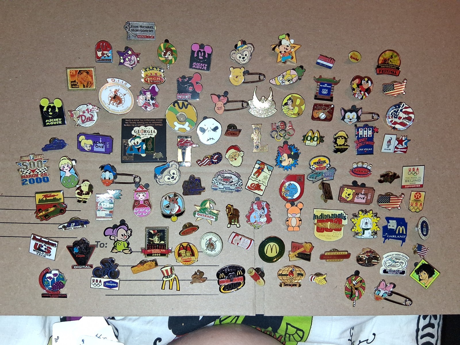 Huge Lot 100 Vintage Pins McDonald’s Racing Faux Disney And More