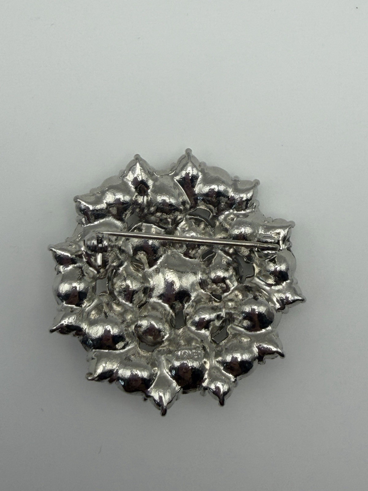 Monet Large Starburst Clear Rhinestone Brooch