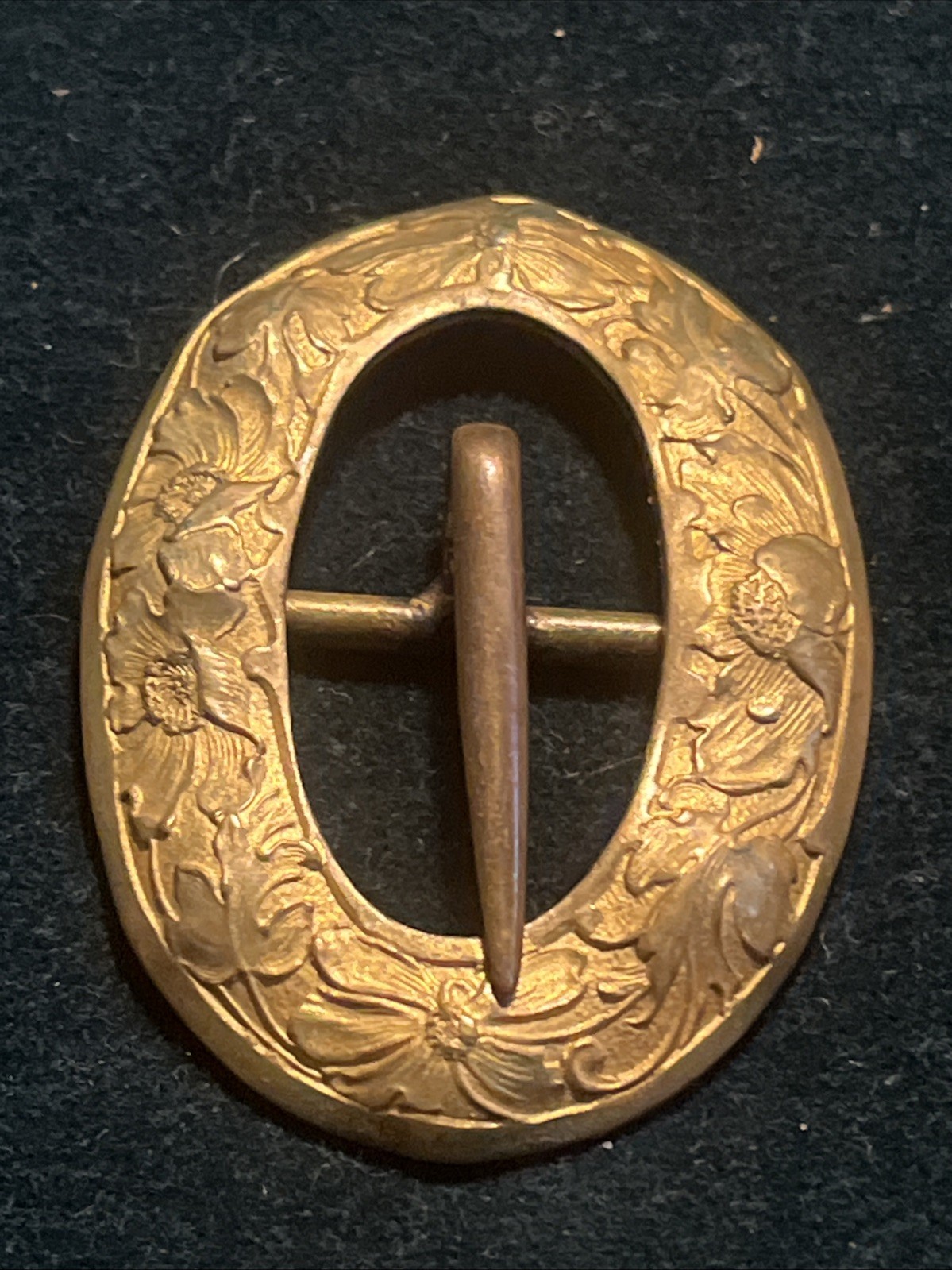 Antique Unger Brothers Art Nouveau Roman Alloy Sash Belt Buckle Victorian
