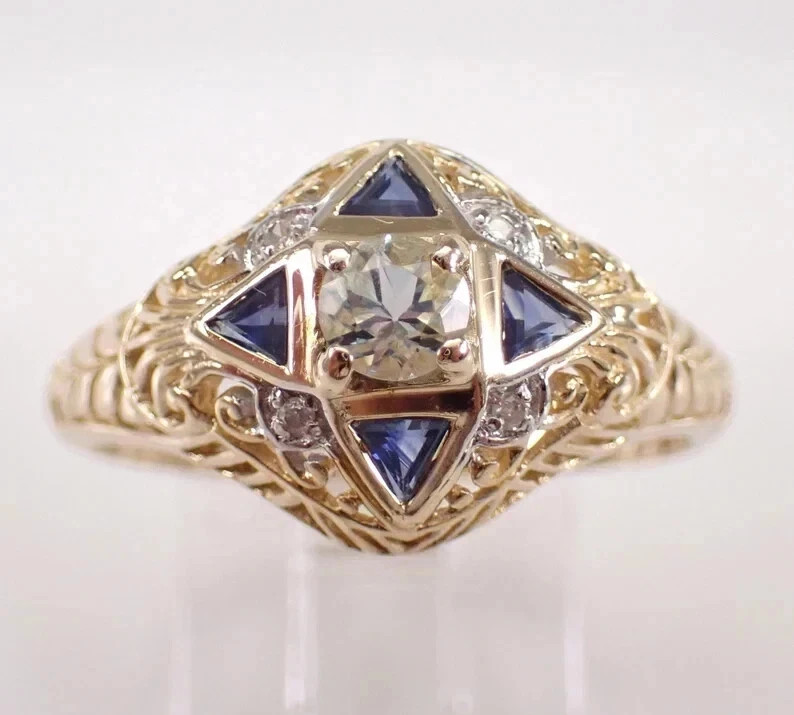 2.5Ct Art Deco Style Lab Created Diamond Engagement Anniversary 14K Gold FN Ring