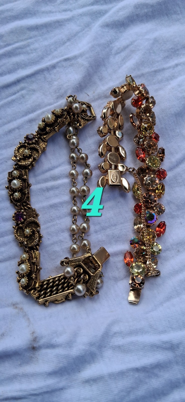 Vintage Mixed Costume Jewelry Lot Bracelet Brooch Necklace Earrings Pendant