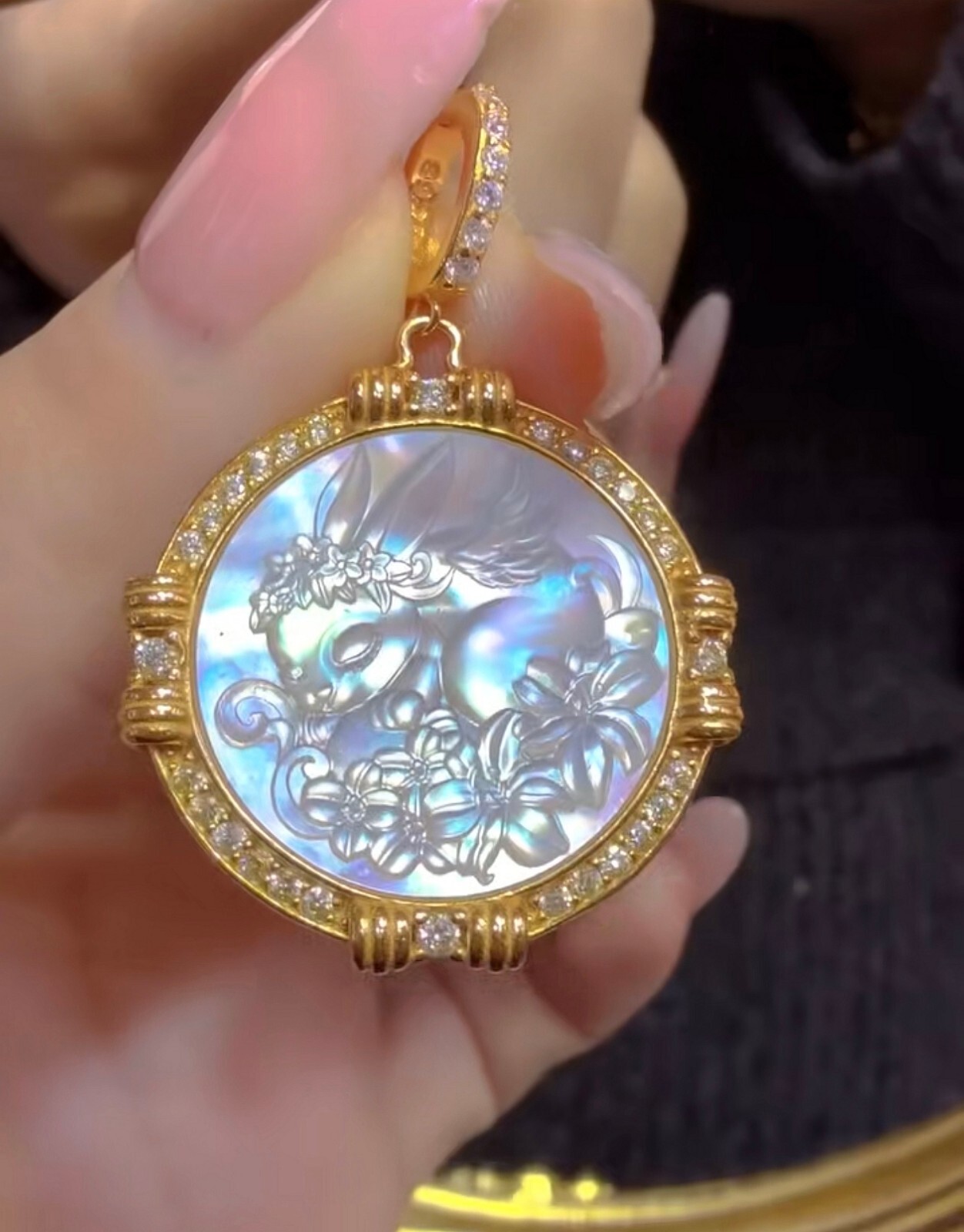 Antique style Cameo Pendant 925 Silver plated Vintage Necklace Estate Jewelry221